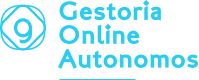 logotipo de Gestoría Online Autónomos, letras en azul
